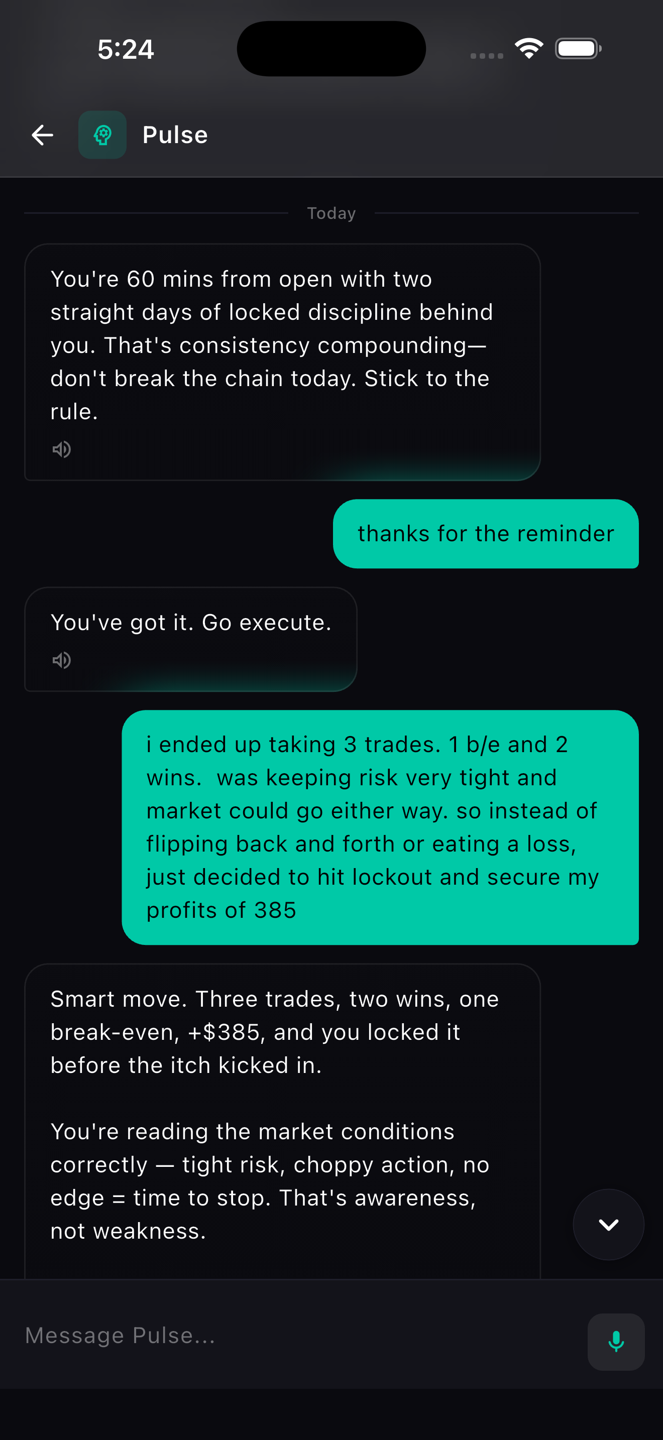 Daily coaching check-in